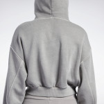 REEBOK CLASSICS NATURAL DYE CROPPED HOODIE - BRÚN GRÁ